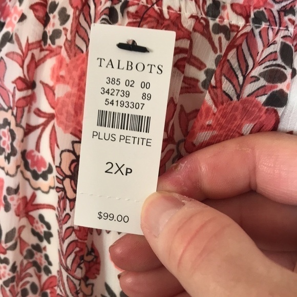 NWT Talbots Floral Top Size 2XP​​​ - Picture 4 of 5